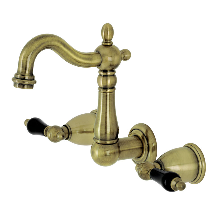 Duchess KS1223PKL Two-Handle Wall Mount Bathroom Faucet, Antique Brass