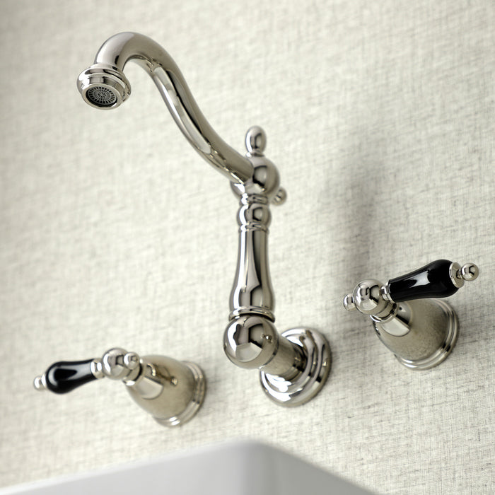 Duchess KS1256PKL Two-Handle Wall Mount Bathroom Faucet, Polished Nickel
