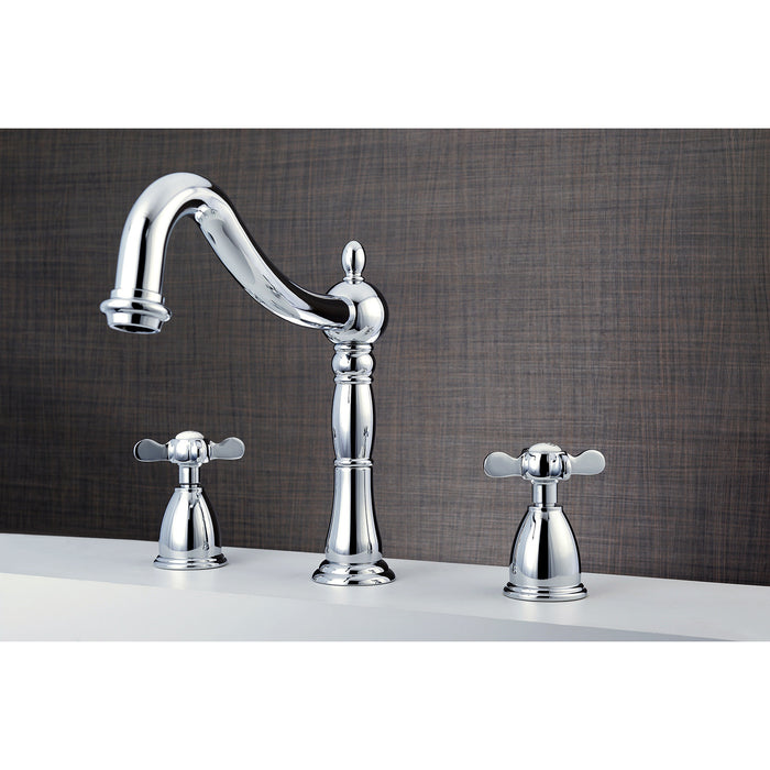 Kingston Heirloom KS1341BEX - Essex Two-Handle 3-Hole Deck Mount Roman Tub Faucet, Polished Chrome