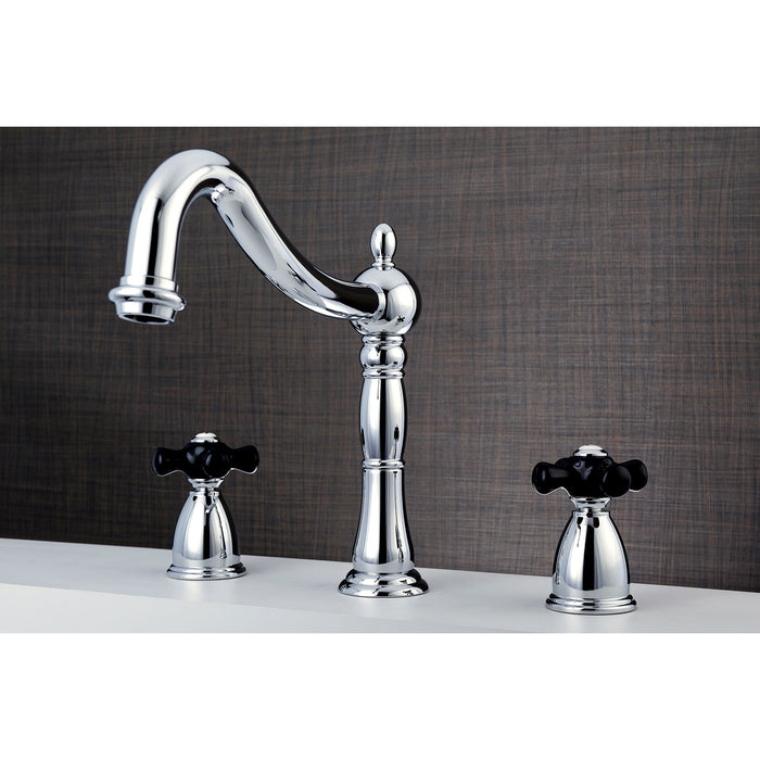 Kingston Heirloom KS1341PKX - Duchess Two-Handle 3-Hole Deck Mount Roman Tub Faucet, Polished Chrome