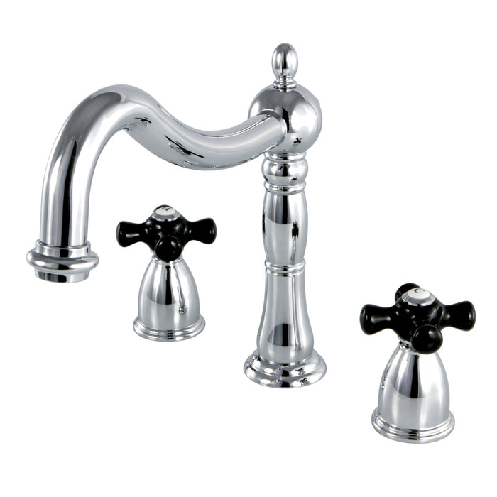 Kingston Heirloom KS1341PKX - Duchess Two-Handle 3-Hole Deck Mount Roman Tub Faucet, Polished Chrome