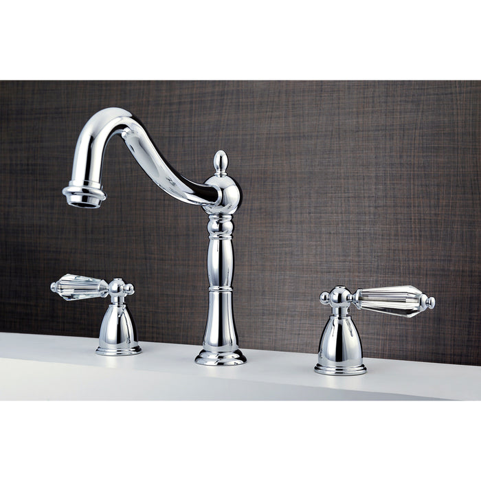 Kingston Heirloom KS1341WLL - Wilshire Two-Handle 3-Hole Deck Mount Roman Tub Faucet, Polished Chrome