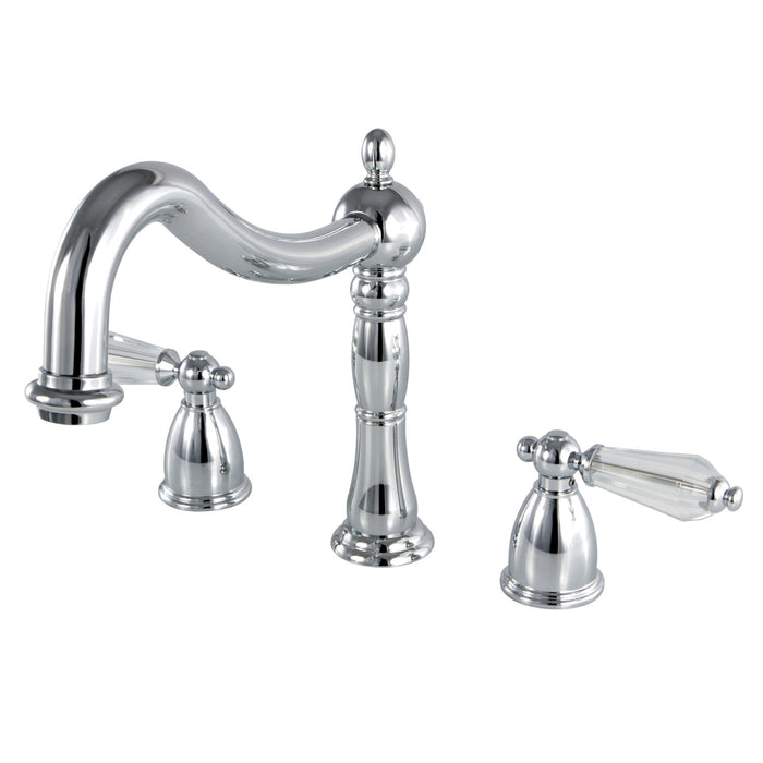 Kingston Heirloom KS1341WLL - Wilshire Two-Handle 3-Hole Deck Mount Roman Tub Faucet, Polished Chrome