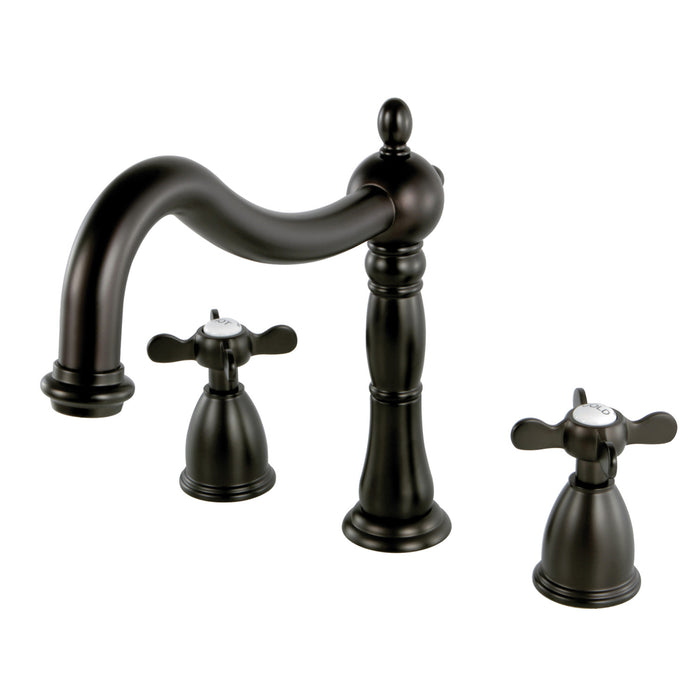Kingston Heirloom KS1345BEX - Essex Two-Handle 3-Hole Deck Mount Roman Tub Faucet, Oil Rubbed Bronze