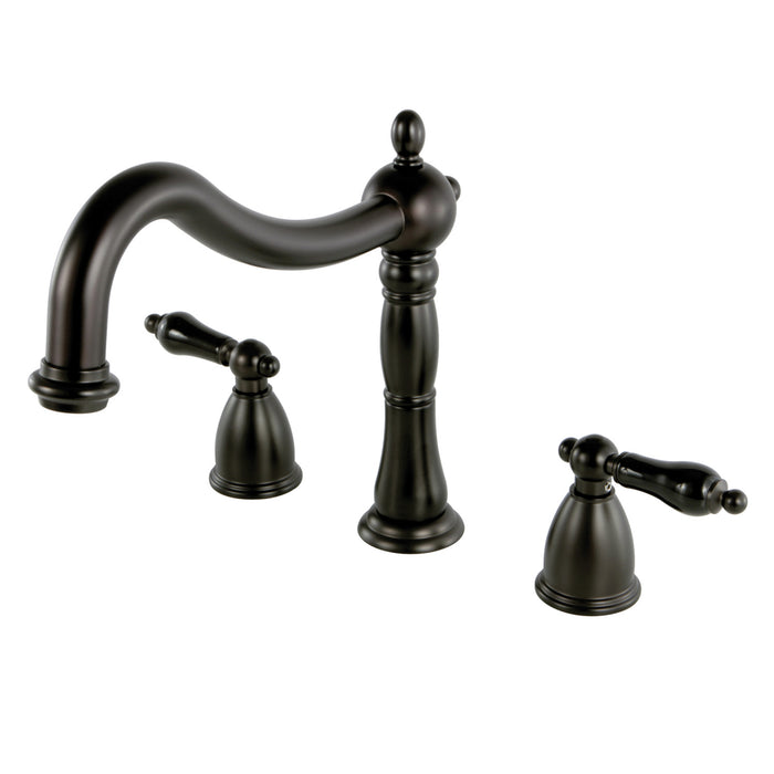 Kingston Heirloom KS1345PKL - Duchess Two-Handle 3-Hole Deck Mount Roman Tub Faucet, Oil Rubbed Bronze