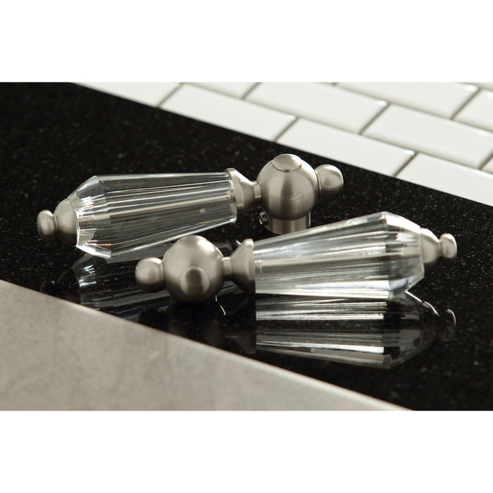 Kingston Heirloom KS1348WLL - Wilshire Two-Handle 3-Hole Deck Mount Roman Tub Faucet, Brushed Nickel