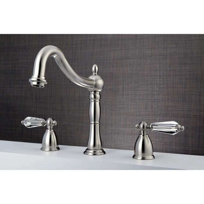 Kingston Heirloom KS1348WLL - Wilshire Two-Handle 3-Hole Deck Mount Roman Tub Faucet, Brushed Nickel