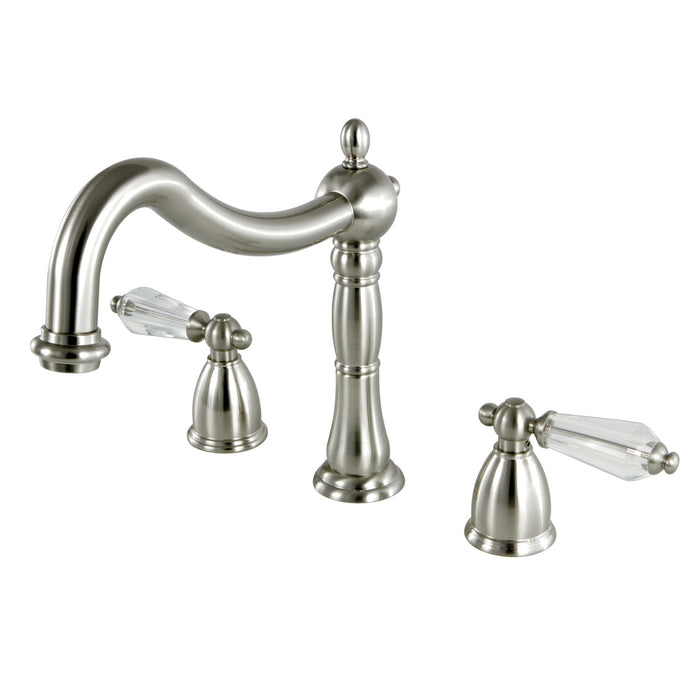 Kingston Heirloom KS1348WLL - Wilshire Two-Handle 3-Hole Deck Mount Roman Tub Faucet, Brushed Nickel