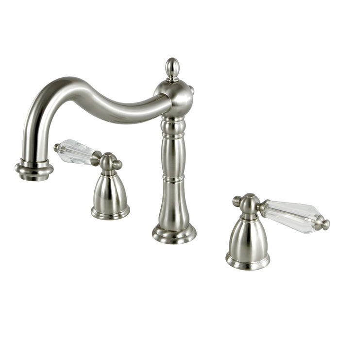 Wilshire KS1348WLL Two-Handle 3-Hole Deck Mount Roman Tub Faucet, Brushed Nickel