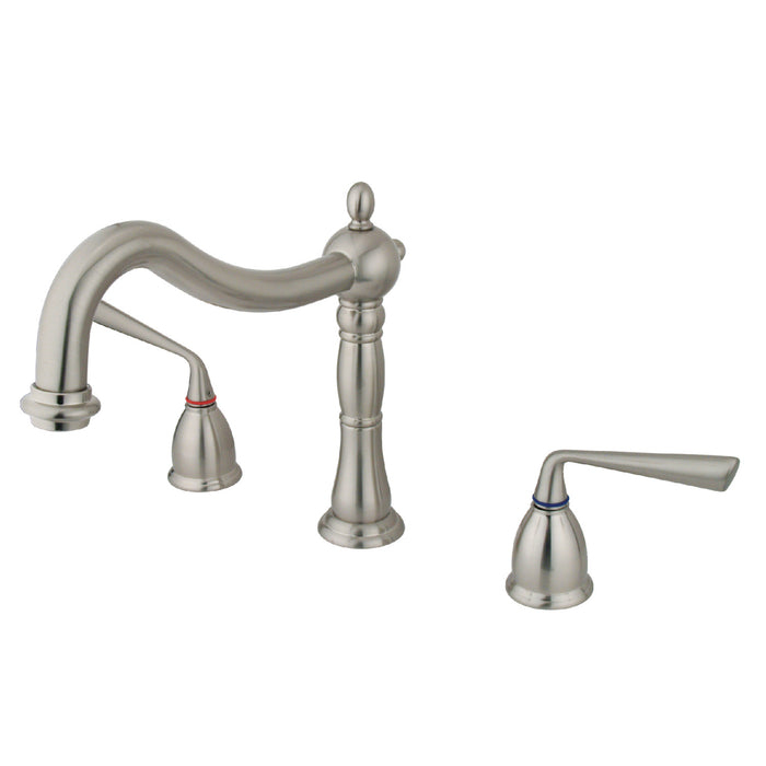 Silver Sage KS1348ZL Two-Handle 3-Hole Deck Mount Roman Tub Faucet, Brushed Nickel