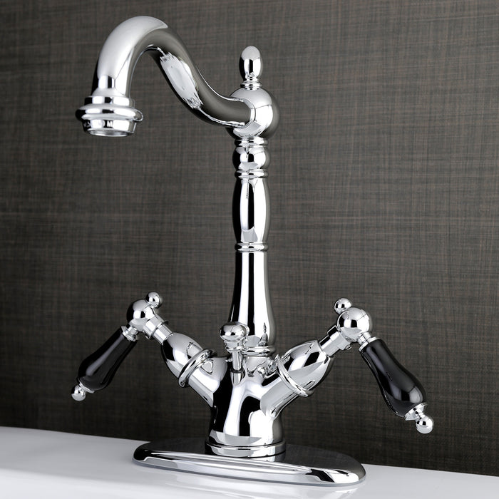 Duchess KS1431PKL Two-Handle 1-or-3 Hole Deck Mount Bathroom Faucet with Brass Pop-Up, Polished Chrome