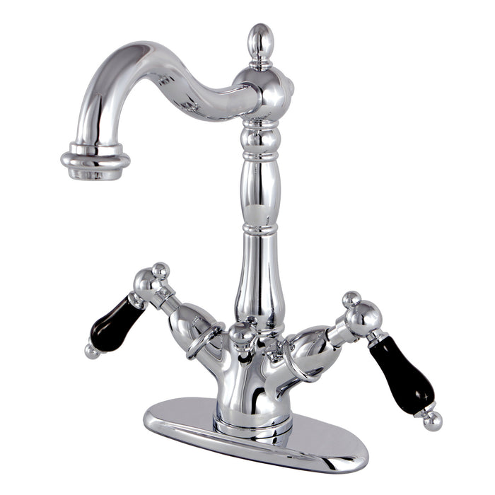Duchess KS1431PKL Two-Handle 1-or-3 Hole Deck Mount Bathroom Faucet with Brass Pop-Up, Polished Chrome