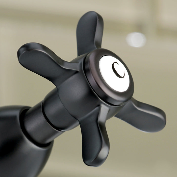 Essex KS1435BEX Double-Handle 1-or-3 Hole Deck Mount 4-Inch Centerset Bathroom Faucet with Brass Pop-Up, Oil Rubbed Bronze