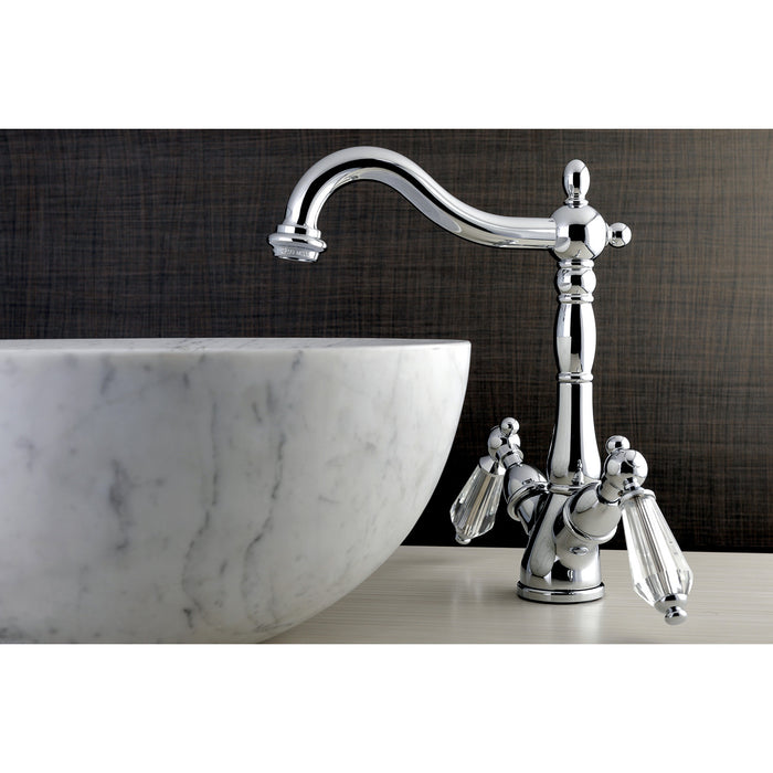 Wilshire KS1491WLL Two-Handle 1-or-3 Hole Deck Mount Vessel Faucet, Polished Chrome