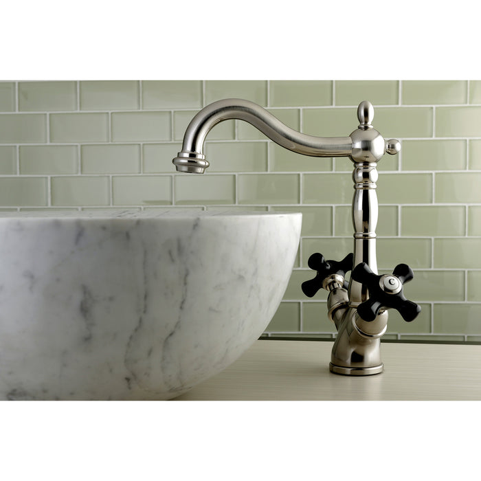Duchess KS1498PKX Two-Handle 1-or-3 Hole Deck Mount Vessel Faucet, Brushed Nickel