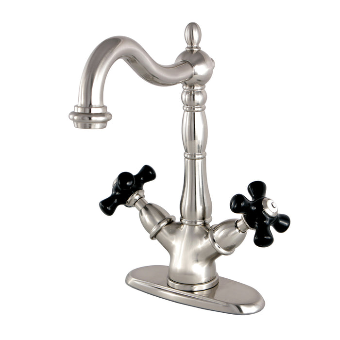 Duchess KS1498PKX Two-Handle 1-or-3 Hole Deck Mount Vessel Faucet, Brushed Nickel