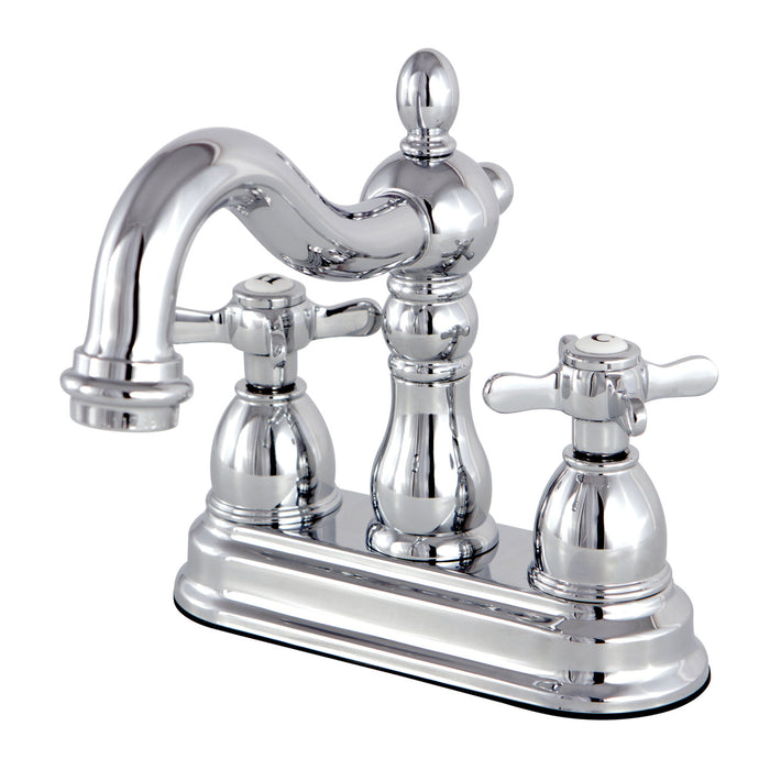Essex KS1601BEX Two-Handle 3-Hole Deck Mount 4" Centerset Bathroom Faucet with Brass Pop-Up, Polished Chrome