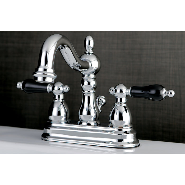 Duchess KS1601PKL Two-Handle 3-Hole Deck Mount 4" Centerset Bathroom Faucet with Brass Pop-Up, Polished Chrome