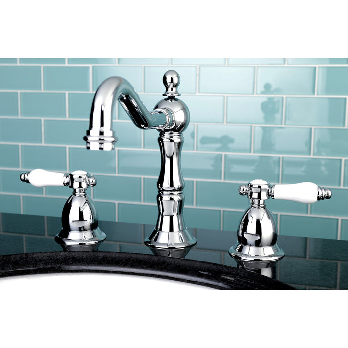Bel-Air KS1971BPL Two-Handle 3-Hole Deck Mount Widespread Bathroom Faucet with Brass Pop-Up, Polished Chrome