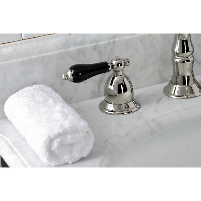 Duchess KS1976PKL Two-Handle 3-Hole Deck Mount Widespread Bathroom Faucet with Brass Pop-Up, Polished Nickel