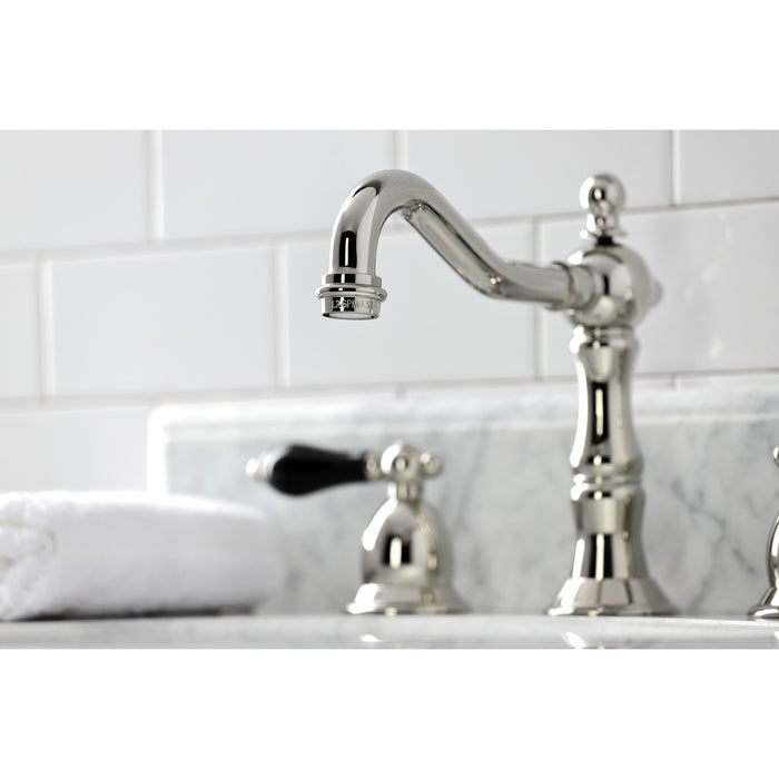 Duchess KS1976PKL Two-Handle 3-Hole Deck Mount Widespread Bathroom Faucet with Brass Pop-Up, Polished Nickel