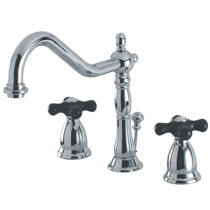 Duchess KS1991PKX Two-Handle 3-Hole Deck Mount Widespread Bathroom Faucet with Brass Pop-Up, Polished Chrome