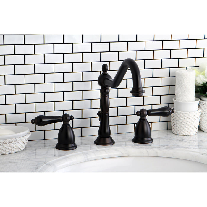 Duchess KS1995PKL Two-Handle 3-Hole Deck Mount Widespread Bathroom Faucet with Brass Pop-Up, Oil Rubbed Bronze