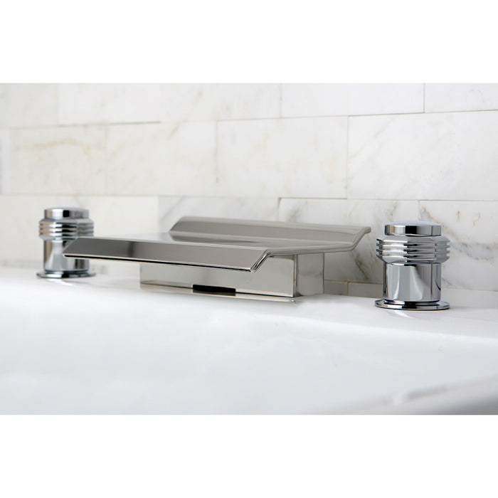 Milano KS2241MR Two-Handle 3-Hole Deck Mount Roman Tub Faucet, Polished Chrome