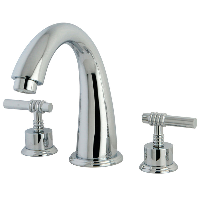 Kingston Tulare KS2361ML - Milano Two-Handle 3-Hole Deck Mount Roman Tub Faucet, Polished Chrome