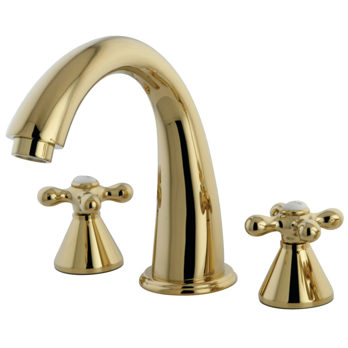 Naples KS2362AX Two-Handle 3-Hole Deck Mount Roman Tub Faucet, Polished Brass