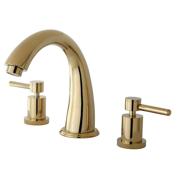 Concord KS2362DL Two-Handle 3-Hole Deck Mount Roman Tub Faucet, Polished Brass