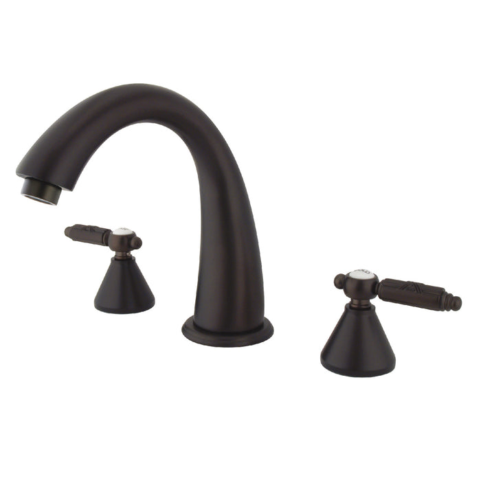 Kingston Tulare KS2365GL - Roman Two-Handle 3-Hole Deck Mount Roman Tub Faucet, Oil Rubbed Bronze