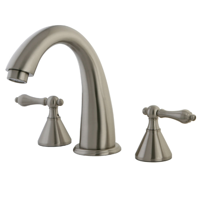 Kingston Tulare KS2368AL - Naples Two-Handle 3-Hole Deck Mount Roman Tub Faucet, Brushed Nickel