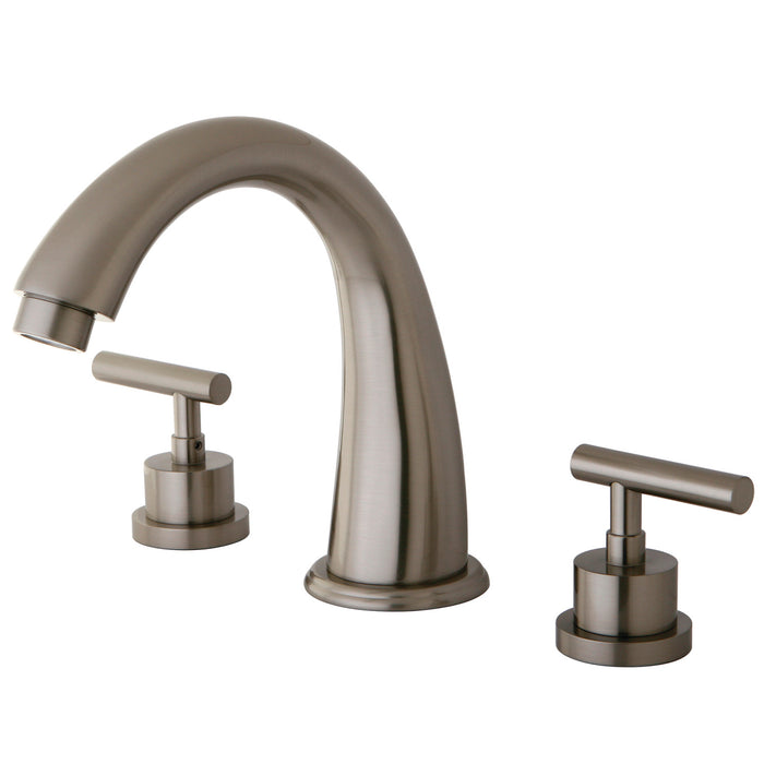 Kingston Sona KS2368CML - Manhattan Two-Handle 3-Hole Deck Mount Roman Tub Faucet, Brushed Nickel