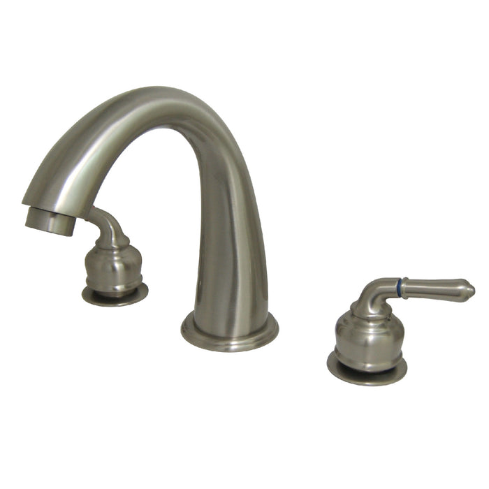 Kingston Tulare KS2368 - Milano Two-Handle 3-Hole Deck Mount Roman Tub Faucet, Brushed Nickel