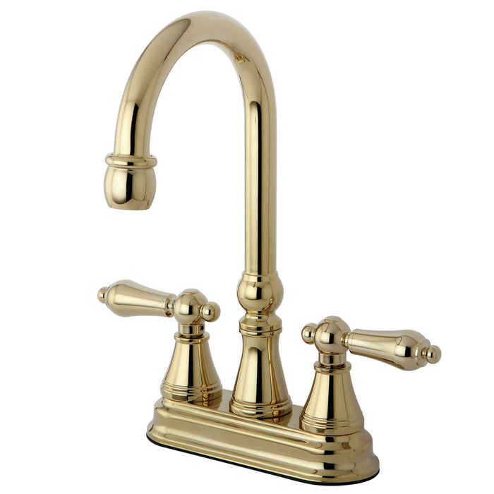 Governor KS2492AL Two-Handle 2-Hole Deck Mount Bar Faucet, Polished Brass