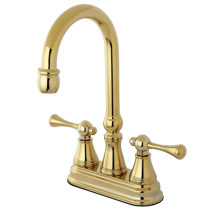 Victorian KS2492BL Two-Handle 2-Hole Deck Mount Bar Faucet, Polished Brass