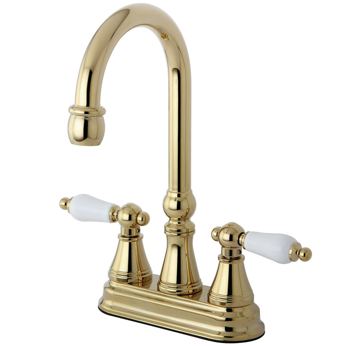 Governor KS2492PL Two-Handle 2-Hole Deck Mount Bar Faucet, Polished Brass