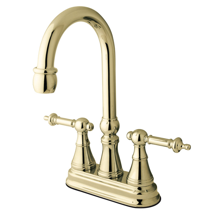 Templeton KS2492TL Two-Handle 2-Hole Deck Mount Bar Faucet, Polished Brass