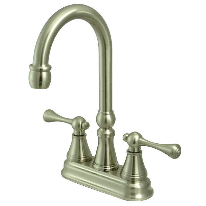 Victorian KS2498BL Two-Handle 2-Hole Deck Mount Bar Faucet, Brushed Nickel