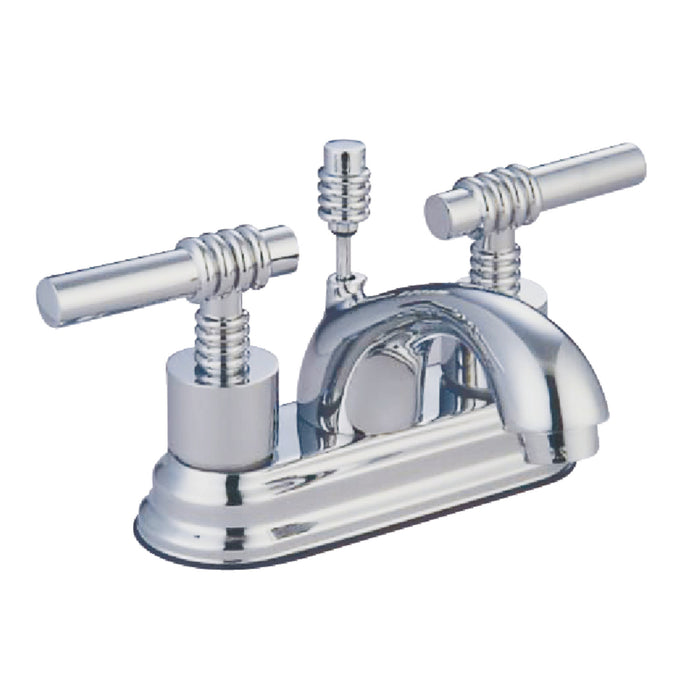Royale KS2601ML Two-Handle 3-Hole Deck Mount 4" Centerset Bathroom Faucet with Brass Pop-Up, Polished Chrome