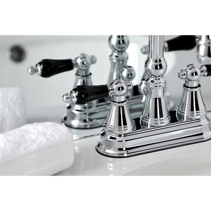 Duchess KS2611PKL Two-Handle Deck Mount 4" Centerset Bathroom Faucet with Brass Pop-Up, Polished Chrome