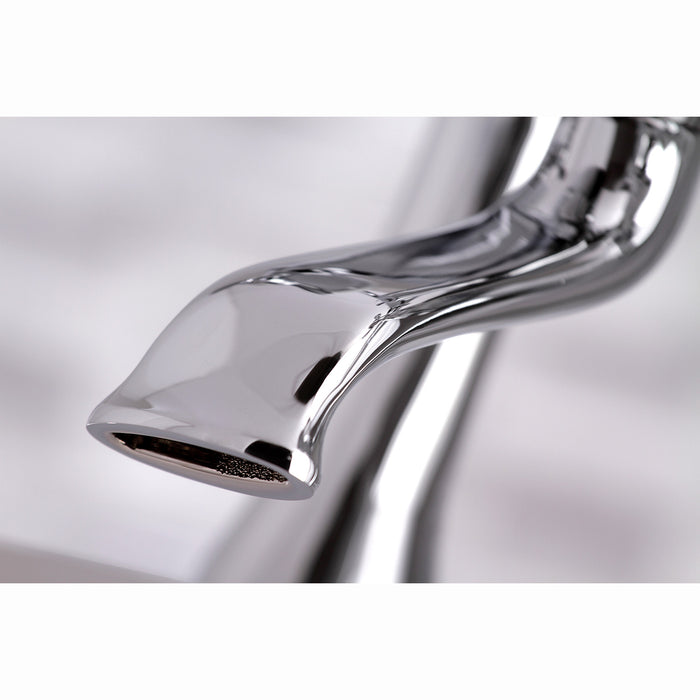 Kingston KS267C Three-Handle 2-Hole Deck Mount Clawfoot Tub Faucet with Hand Shower, Polished Chrome
