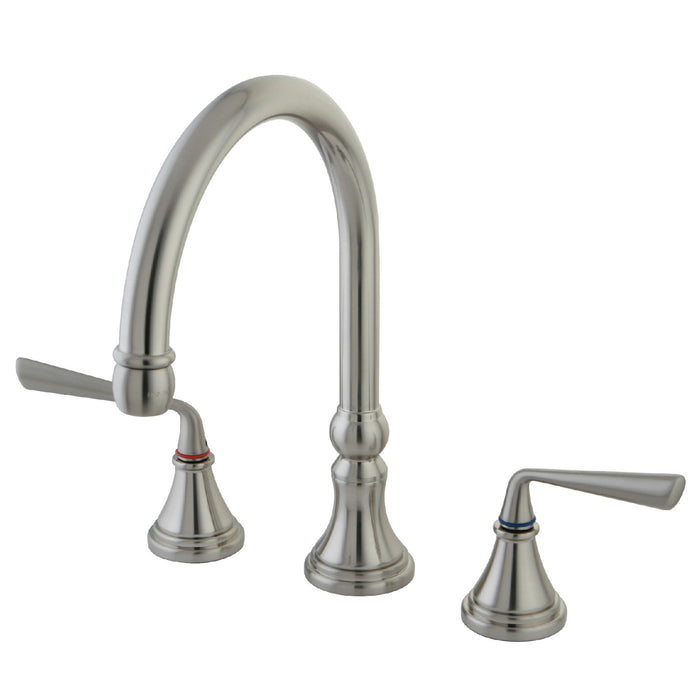 Silver Sage KS2798ZLLS Two-Handle 3-Hole Deck Mount Widespread Kitchen Faucet, Brushed Nickel