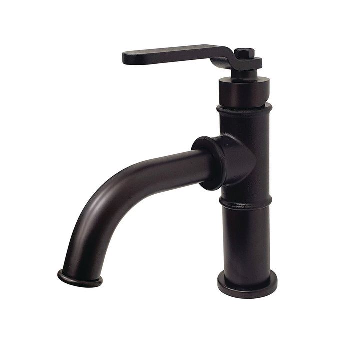 Whitaker KS2825KL Single-Handle 1-Hole Deck Mount Bathroom Faucet with Push Pop-Up, Oil Rubbed Bronze