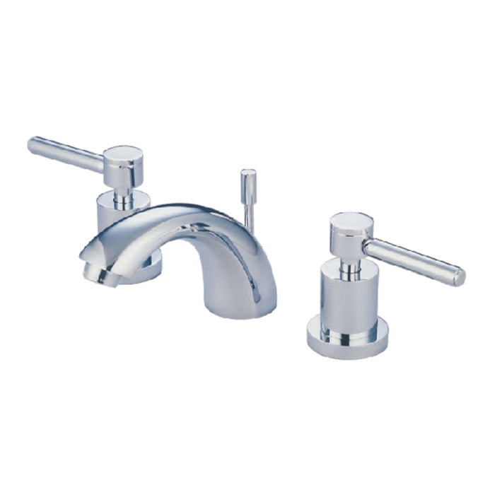 Concord KS2951DL Two-Handle 3-Hole Deck Mount Mini-Widespread Bathroom Faucet with Brass Pop-Up, Polished Chrome