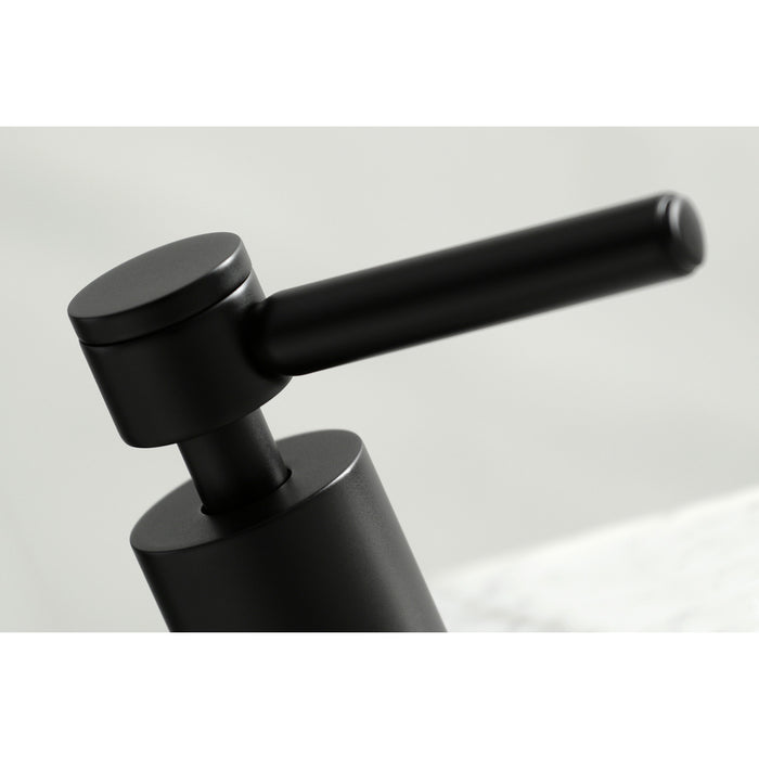 Concord KS2960DL Two-Handle 3-Hole Deck Mount Widespread Bathroom Faucet with Brass Pop-Up, Matte Black