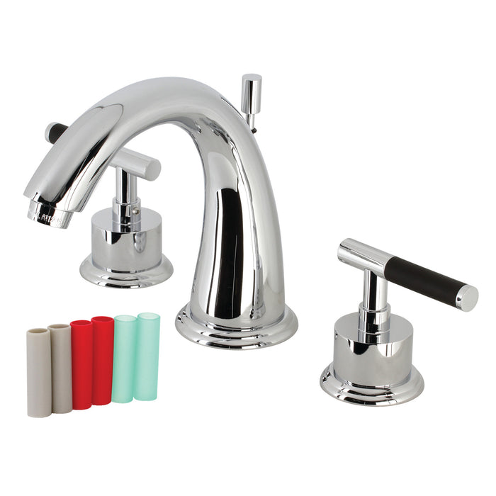 Kaiser KS2961CKL Two-Handle Deck Mount Widespread Bathroom Faucet with Brass Pop-Up, Polished Chrome