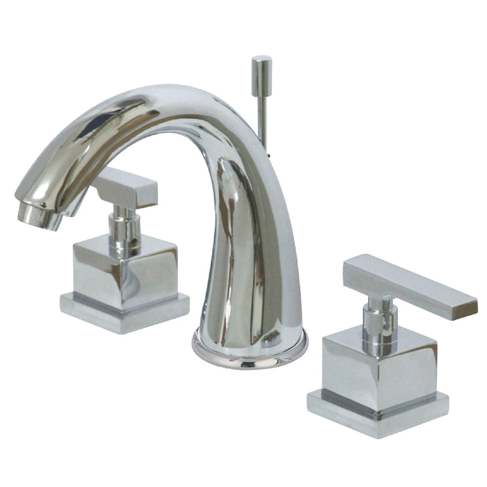 Executive KS2961QLL Two-Handle 3-Hole Deck Mount Widespread Bathroom Faucet with Brass Pop-Up, Polished Chrome