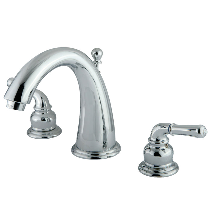 Naples KS2961 Two-Handle 3-Hole Deck Mount Widespread Bathroom Faucet with Brass Pop-Up, Polished Chrome